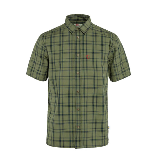 Fjallraven Ovik Lite Shirt SS Green-Dark Navy - The Sporting Lodge