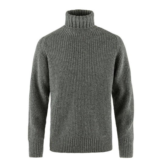 Fjallraven Ovik Roller Neck Sweater Grey Melange - The Sporting Lodge