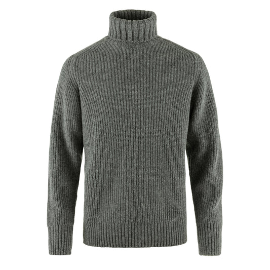 Fjallraven Ovik Roller Neck Sweater Grey Melange - The Sporting Lodge