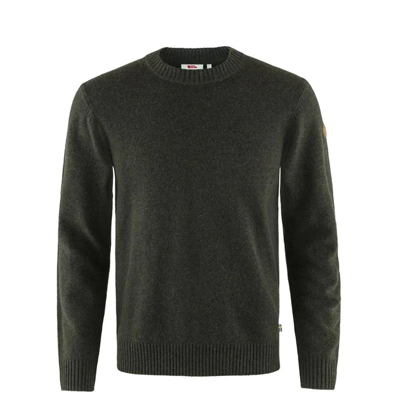 Fjallraven Ovik Round Neck Sweater Dark Olive - The Sporting Lodge