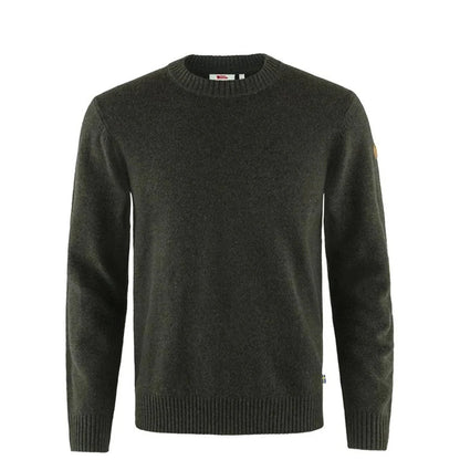 Fjallraven Ovik Round Neck Sweater Dark Olive - The Sporting Lodge