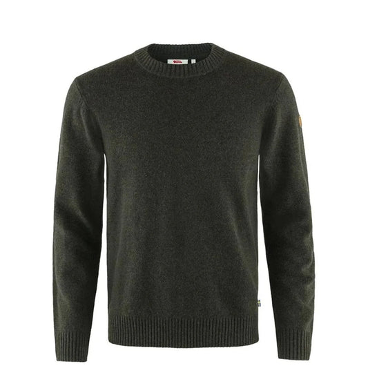Fjallraven Ovik Round Neck Sweater Dark Olive - The Sporting Lodge