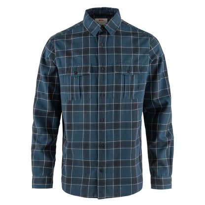Fjallraven Ovik Travel Shirt LS Indigo Blue-Dark Navy - The Sporting Lodge