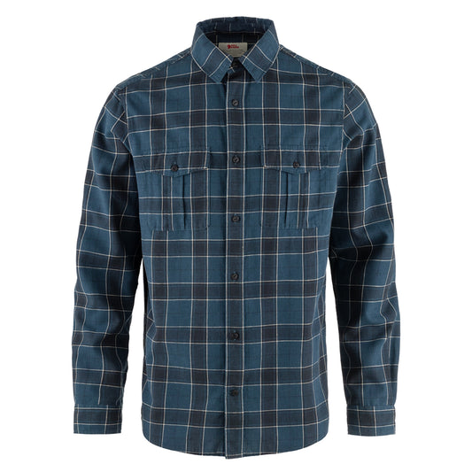 Fjallraven Ovik Travel Shirt LS Indigo Blue-Dark Navy - The Sporting Lodge
