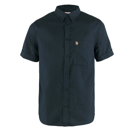 Fjallraven Ovik Travel Shirt SS Dark Navy - The Sporting Lodge