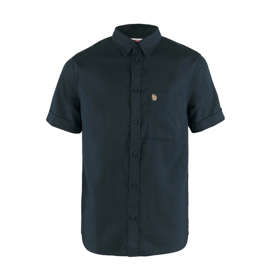 Fjallraven Ovik Travel Shirt SS Dark Navy - The Sporting Lodge