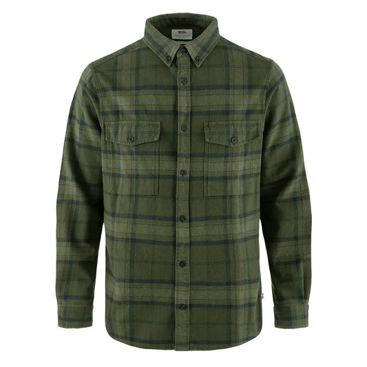 Fjallraven Ovik Twill Shirts Deep Forest / Green - The Sporting Lodge