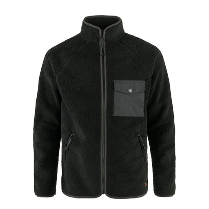 Fjallraven Vardag Pile Fleece Black / Dark Grey - The Sporting Lodge