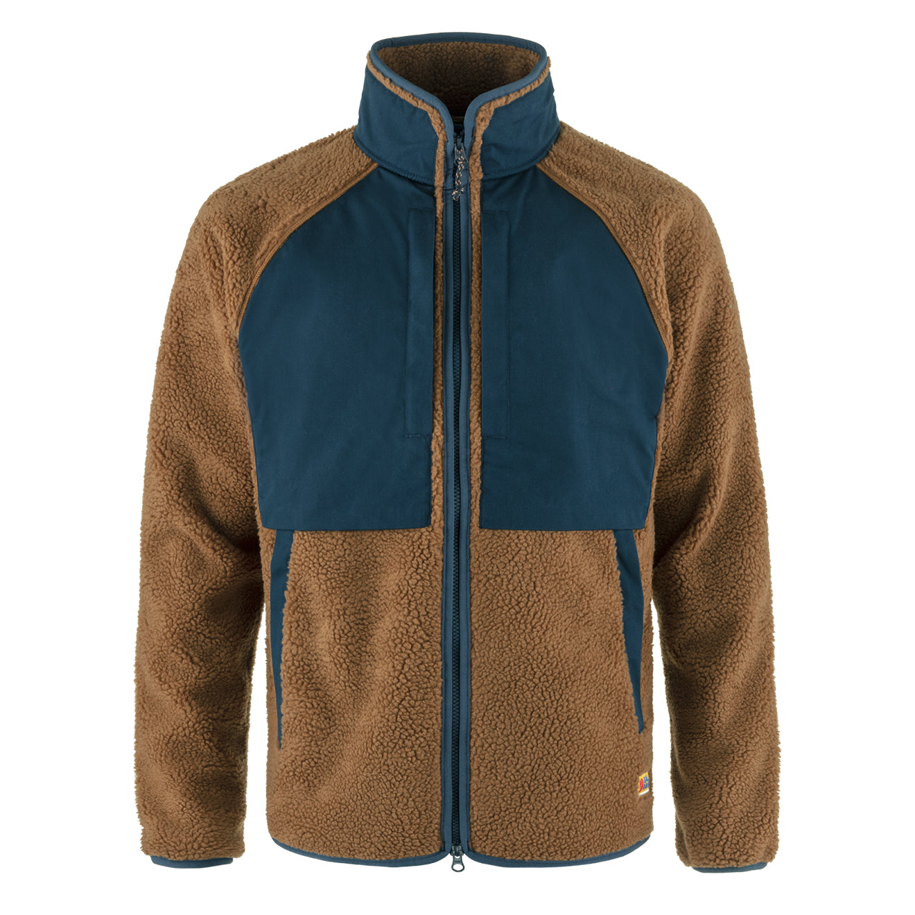 Fjallraven Vardag Pile Jacket Chestnut / Navy - The Sporting Lodge