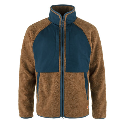 Fjallraven Vardag Pile Jacket Chestnut / Navy - The Sporting Lodge