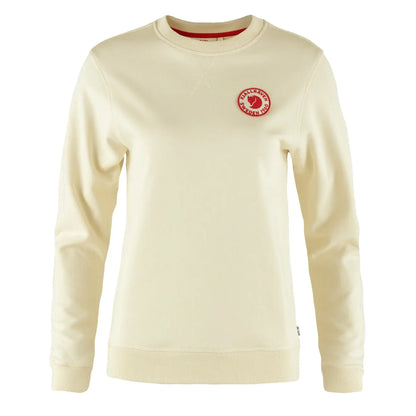 Fjallraven Womens 1960 Logo Badge Sweater Chalk White - The Sporting Lodge