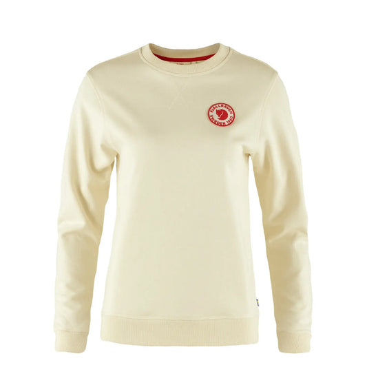 Fjallraven Womens 1960 Logo Badge Sweater Chalk White - The Sporting Lodge
