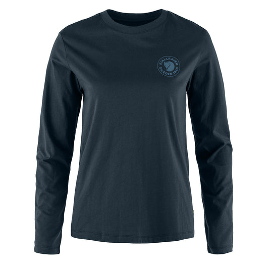 Fjallraven Womens 1960 Logo T-shirt LS Dark Navy - The Sporting Lodge