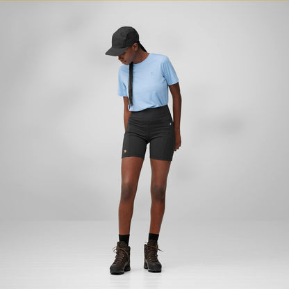 Fjallraven Womens Abisko 6 Inch Shorts Tights Black