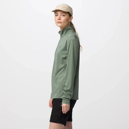 Fjallraven Womens Abisko Day Hike Half Zip Patina Green