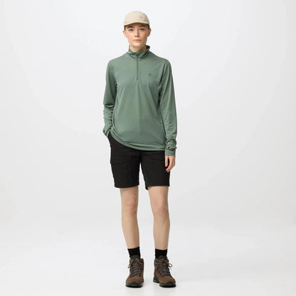 Fjallraven Womens Abisko Day Hike Half Zip Patina Green