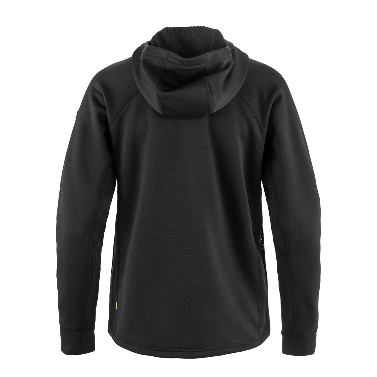 Fjallraven Womens Abisko Grid Fleece Hoodie Black - The Sporting Lodge
