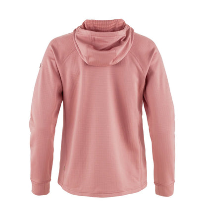 Fjallraven Womens Abisko Grid Fleece Hoodie Dusty Rose - The Sporting Lodge