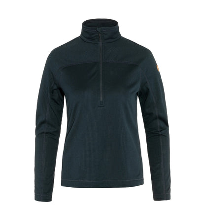 Fjallraven Womens Abisko Lite Fleece Half Zip Dark Navy