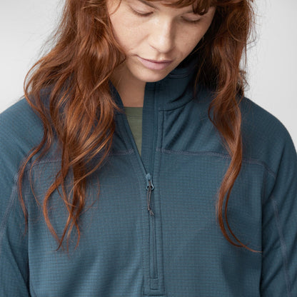 Fjallraven Womens Abisko Lite Fleece Half Zip Lavender Mist