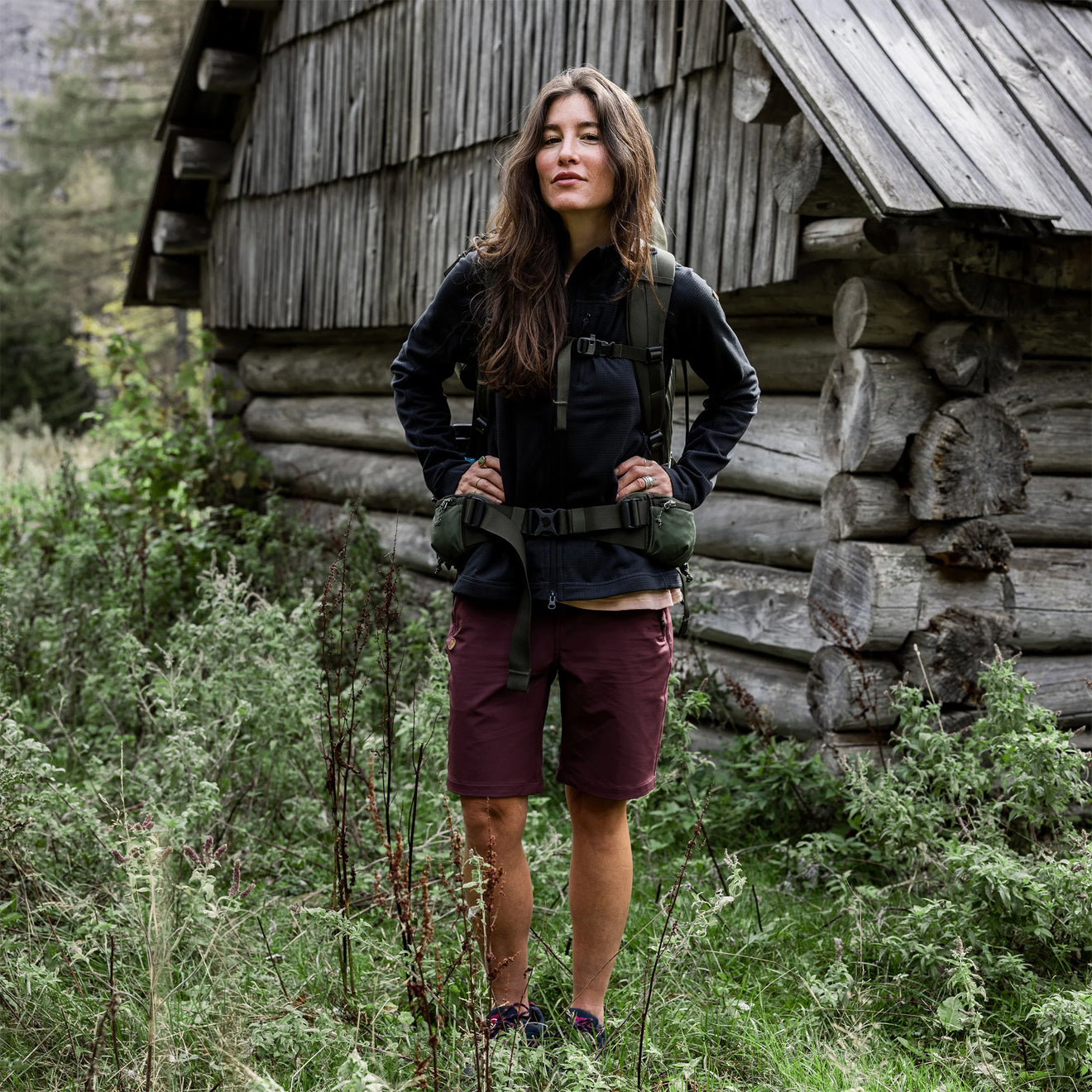 Fjallraven Womens Abisko Trail Stretch Shorts Black - The Sporting Lodge