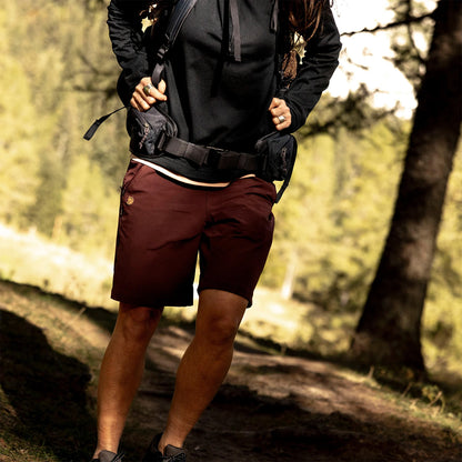 Fjallraven Womens Abisko Trail Stretch Shorts Black - The Sporting Lodge