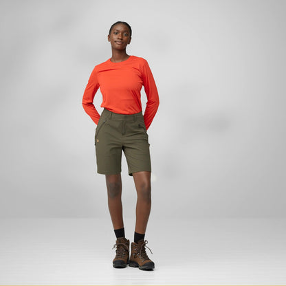 Fjallraven Womens Abisko Trail Stretch Shorts Black - The Sporting Lodge
