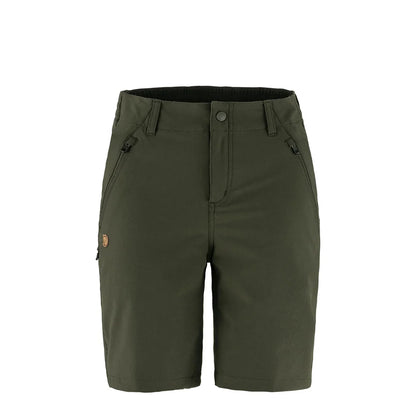 Fjallraven Womens Abisko Trail Stretch Shorts Deep Forest - The Sporting Lodge