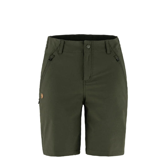Fjallraven Womens Abisko Trail Stretch Shorts Deep Forest