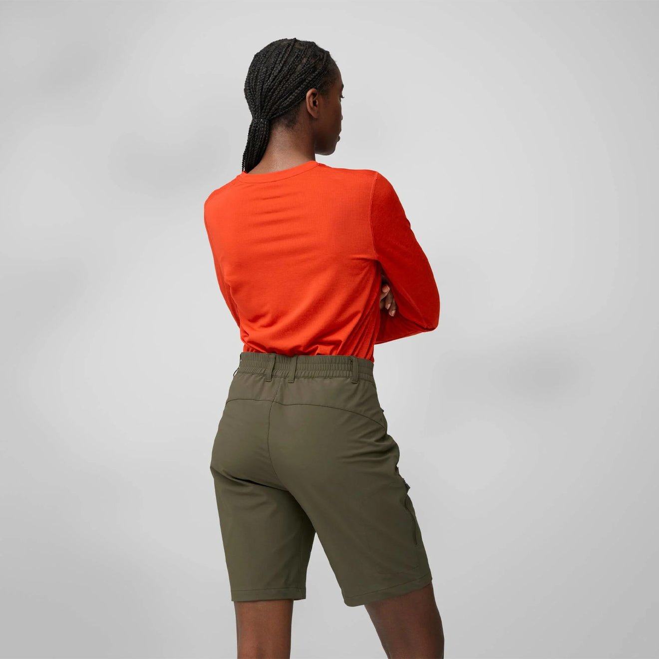 Fjallraven Womens Abisko Trail Stretch Shorts Suede Brown
