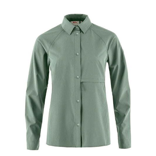 Fjallraven Womens Abisko Trekking Shirt Patina Green - The Sporting Lodge