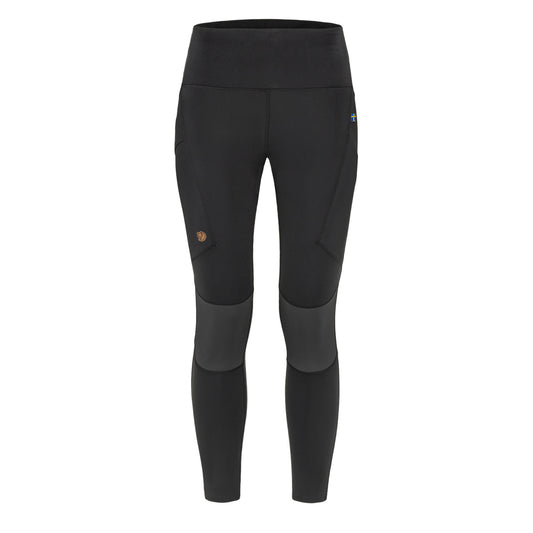 Fjallraven Womens Abisko Trekking Tights Pro Black / Iron Grey - The Sporting Lodge