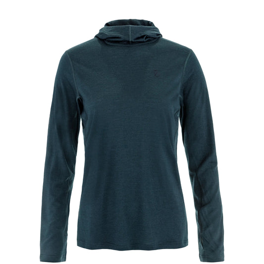 Fjallraven Womens Abisko Wool Hoodie Dark Navy