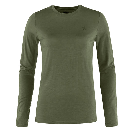 Fjallraven Womens Abisko Wool LS Laurel Green - The Sporting Lodge