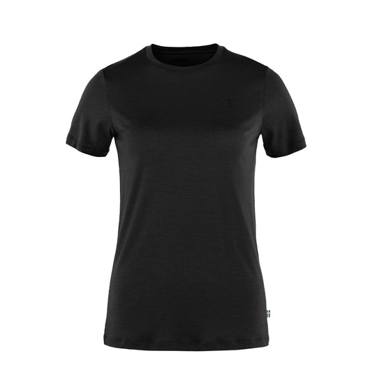 Fjallraven Womens Abisko Wool SS Black - The Sporting Lodge