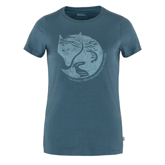 Fjallraven Womens Arctic Fox T-shirt Indigo Blue - The Sporting Lodge