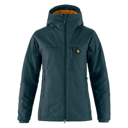 Fjallraven Womens Bergtagen 60 Insulation Jacket Mountain Blue / Mustard Yellow
