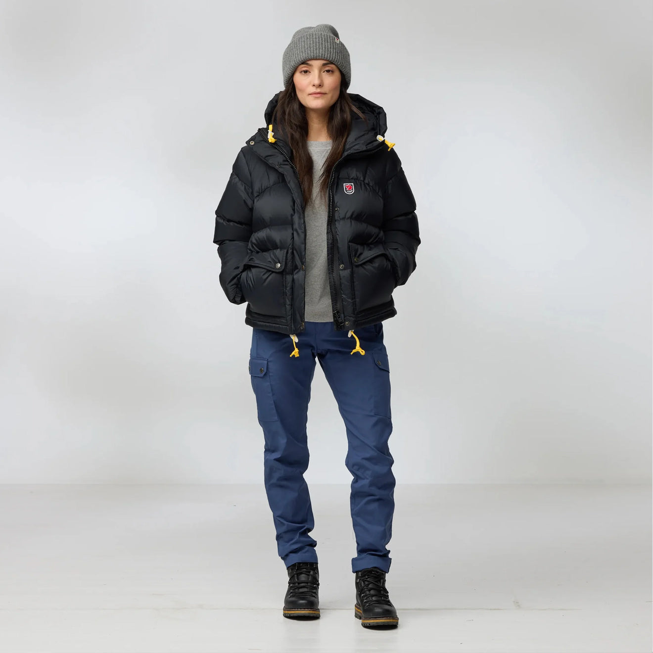 Fjallraven Womens Expedition Down Cropped Jacket Breeze Blue