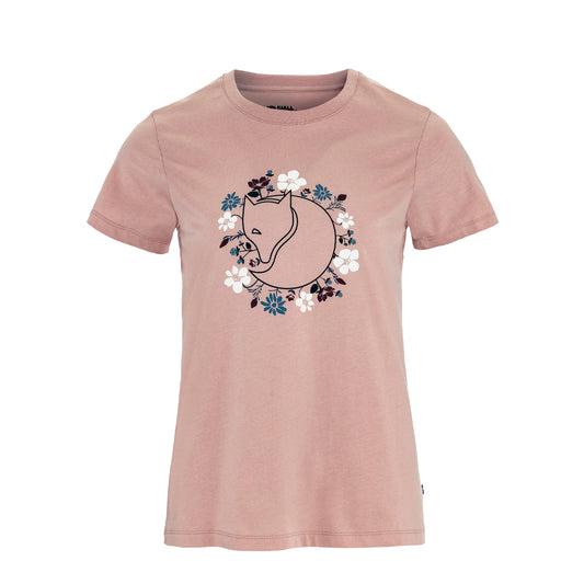 Fjallraven Womens Fjallblomster Fox T-shirt Chalk Rose