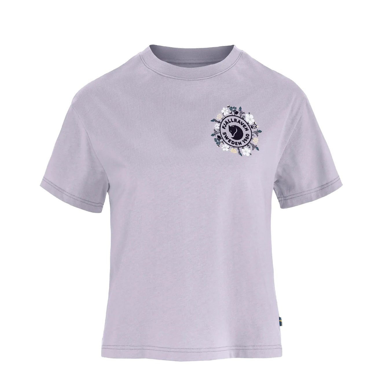 Fjallraven Womens Fjallblomster Logo T-shirt Lavender Mist