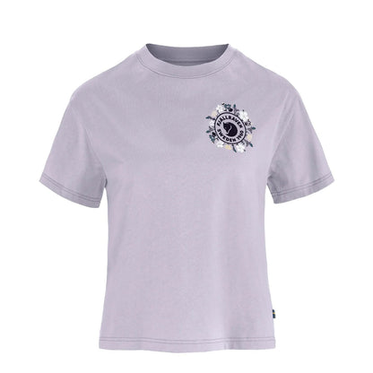 Fjallraven Womens Fjallblomster Logo T-shirt Lavender Mist