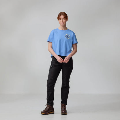 Fjallraven Womens Fjallblomster Logo T-shirt Lavender Mist