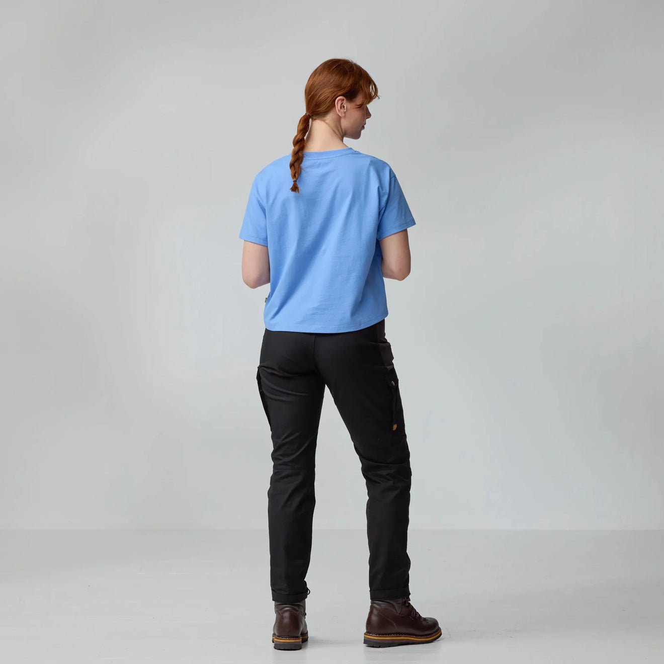 Fjallraven Womens Fjallblomster Logo T-shirt Lavender Mist