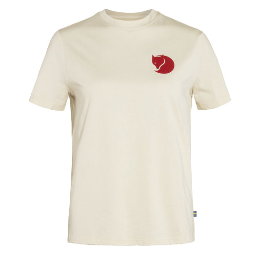 Fjallraven Womens Fox Boxy Logo Tee Chalk White - The Sporting Lodge