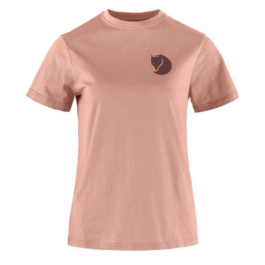 Fjallraven Womens Fox Boxy Logo Tee Dusty Rose - The Sporting Lodge