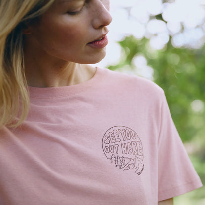 Fjallraven Womens Hemp Blend Out Here T-shirt Chalk White
