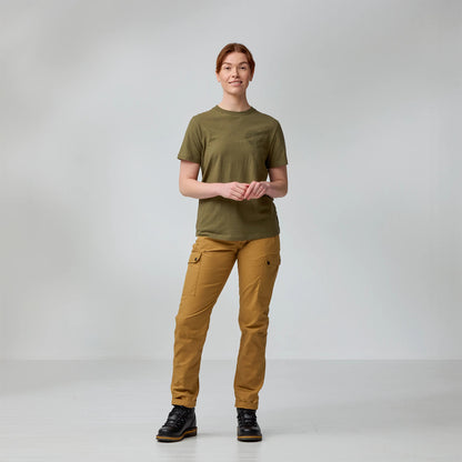 Fjallraven Womens Hemp Blend Out Here T-shirt Chalk White