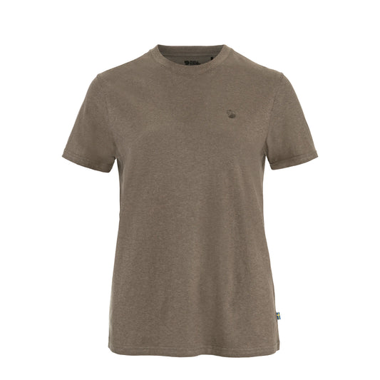 Fjallraven Womens Hemp Blend T-shirt Suede Brown