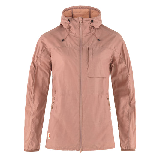 Fjallraven Womens High Coast Wind Jacket Dusty Rose - The Sporting Lodge