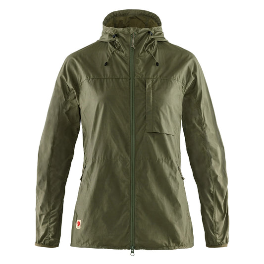 Fjallraven Womens High Coast Wind Jacket Green - The Sporting Lodge